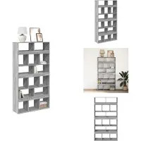 vidaXL Cloison de séparation sonoma gris bois d'ingénierie