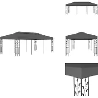 vidaXL Pavillon 3×6 m Anthracite - Pavillons & Tentes de réception