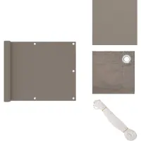 vidaXL Paravent de balcon Taupe 75x600 cm Tissu Oxford - Parasols & Ecrans solaires