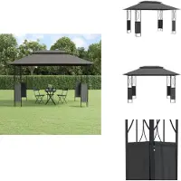 vidaXL Pavillon avec toit Anthracite 400x300x270 cm Acier - Pavillons & Tentes de réception