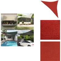 vidaXL Voile d'ombrage 160 g/m² Rouge 3,5x3,5x4,9 m HDPE - Parasols & Protection solaire