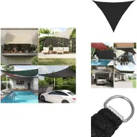 vidaXL Voile d'ombrage 160 g/m² Noir 3,5x3,5x4,9 m HDPE - Parasols & Ecrans solaires