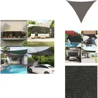 vidaXL Voile d'ombrage 160 g/m² Anthracite 3,5x3,5x4,9 m HDPE - Parasols & Protection solaire