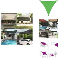 vidaXL Voile d'ombrage 160 g/m² vert clair 4,5x4,5x4,5 m HDPE - Parasols & Ecrans solaires