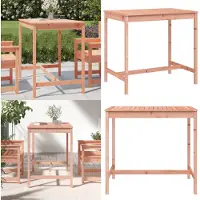 vidaXL Table de jardin 121x82,5x110 cm Bois massif Douglas - Table de jardin - Tables de jardin - Table d'extérieur - Table de terrasse