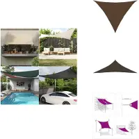 vidaXL Voile d'ombrage 160 g/m² Marron 4x4x5,8 m HDPE - Parasols & Protection solaire