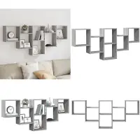 vidaXL Étagère murale sonoma gris 159x18x66 cm bois ingénierie