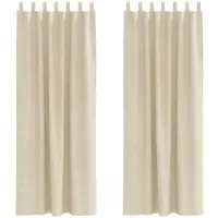vidaXL Rideaux occultants 2 pcs Crème 140 x 260 cm Velours