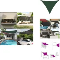 vidaXL Voile d'ombrage 160 g/m² vert foncé 3,5x3,5x4,9 m HDPE - Parasols & Ecrans solaires