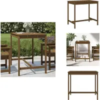 vidaXL Table de jardin marron miel 121x82,5x110 cm Pin massif - Tables de jardin