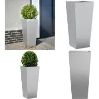 vidaXL Jardinière 35x35x75 cm acier galvanisé