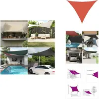 vidaXL Voile d'ombrage 160 g/m² rouge terracotta 3,5x3,5x4,9 m HDPE - Parasols & Protection solaire