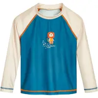 Playshoes Protection UV 'Dschungel' pétrole / mandarine / blanc cassé