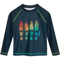Playshoes Protection UV 'Surf' marine / aqua / vert clair / orange