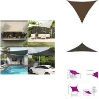vidaXL Voile d'ombrage 160 g/m² Marron 5x5x6 m HDPE - Parasols & Protection solaire