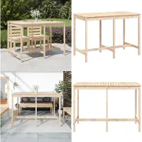 vidaXL Table de jardin 159,5x82,5x110 cm Pin massif - Table de jardin - Tables de jardin - Table d'extérieur - Table de terrasse