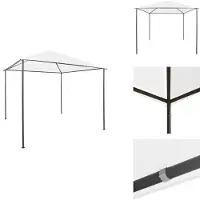 vidaXL Pavillon 3x3x2,9 m Blanc 180 g/m² - Pavillons & Tentes de réception