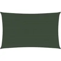 The Living Store Voile d'ombrage 160 g/m² vert foncé 2x5 m HDPE