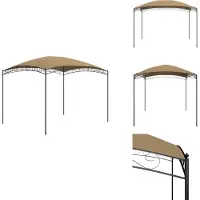 vidaXL Pavillon 3x4x2,65 m Taupe 180 g/m² - Pavillons & Partyzelte