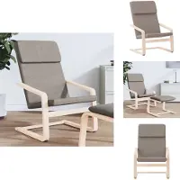 vidaXL Fauteuil Relax Tissu Taupe - Fauteuil