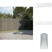 vidaXL Gabion avec couvercle 1000x100x200 cm Fer galvanisé