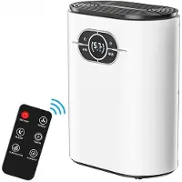 OEM Déshumidificateur électrique pour chambre à coucher - Écran tactile - Portable - Télécommande - Capacité : 1,1 - 2,5 litres