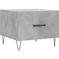 vidaXL Table basse gris béton 50x50x40 cm Bois composite - Tables basses