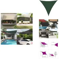 vidaXL Voile d'ombrage 160 g/m² Vert foncé 4x4x4 m HDPE - Parasols & Protection solaire