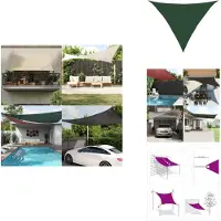 vidaXL Voile d'ombrage 160 g/m² Vert foncé 5x5x6 m HDPE - Parasols & Protection solaire