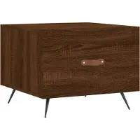 vidaXL Table basse marron imitation chêne 50x50x40 cm Bois composite - Tables basses