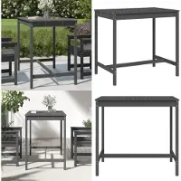 vidaXL Table de jardin Gris 121x82,5x110 cm Pin massif - Table de jardin - Tables de jardin - Table d'extérieur - Table de terrasse