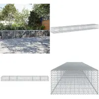 vidaXL Gabion avec couvercle 600x100x50 cm Fer galvanisé