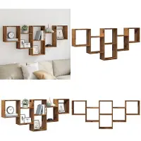 vidaXL Étagère murale vieux bois 159x18x66 cm bois d'ingénierie