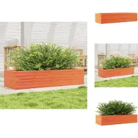 vidaXL Jardinière cire marron 110x40x23 cm bois de pin massif