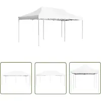 The Living Store Tente de réception professionnelle pliable aluminium 6x3 m blanche