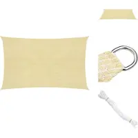 vidaXL Voile d'ombrage 160 g/m² Beige 2x4,5 m HDPE - Parasols & Protection solaire