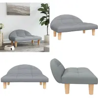 vidaXL Lit pour chien gris clair 70x52x30 cm tissu - lit pour chien - lits pour chien - canapé pour chien - canapé pour animaux de compagnie