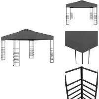 vidaXL Pavillon de jardin 3×3 m Anthracite - Pavillons & Tentes de réception
