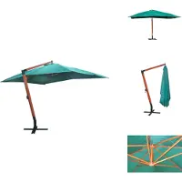vidaXL Parapluie Melia 300x400 cm Vert - Parasols & Protection solaire