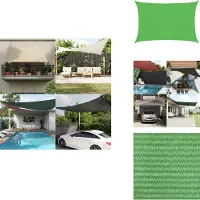 vidaXL Voile d'ombrage 160 g/m² Vert clair 3,5x4,5 m HDPE - Parasols & Protection solaire