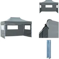 vidaXL Tente pliante à 3 parois 3x4,5 m Anthracite - Pavillons & Tentes de réception