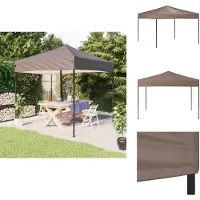 vidaXL Tente de réception pliante Taupe 3x3 m - Pavillons & Tentes de réception