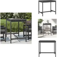vidaXL Table de jardin Gris 121x82,5x110 cm Pin massif - Tables de jardin