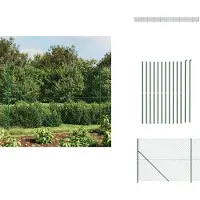 vidaXL Clôture grillagée avec bride de sol vert 1,4x25 m - Panneaux de clôture