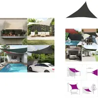vidaXL Voile d'ombrage 160 g/m² Anthracite 3x4x5 m HDPE - Parasols & Protection solaire