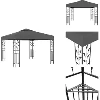 vidaXL Pavillon 3×3 m Anthracite - Pavillons & Tentes de réception