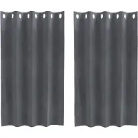 vidaXL Rideaux occultants 2 pcs gris clair 140 x 140 cm velours