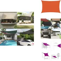 vidaXL Voile d'ombrage 160 g/m² Orange 3,5x4,5 m HDPE - Parasols & Protection solaire