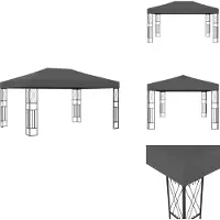 vidaXL Tente de jardin 3×4 m en tissu anthracite - Tentes de jardin et tentes de réception