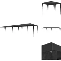 vidaXL Tente de réception 3x12 m PE Anthracite - Pavillons & Tentes de réception